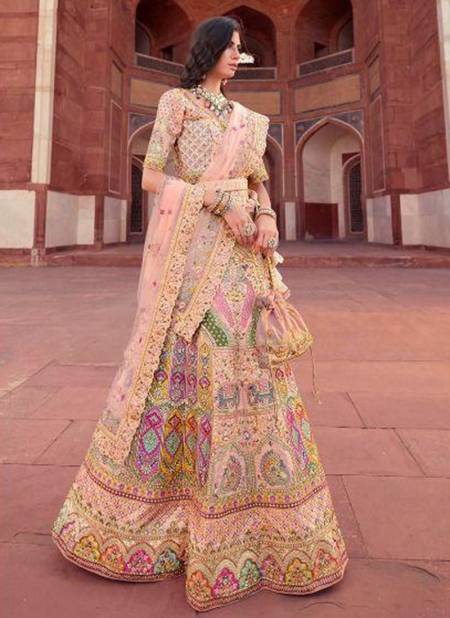 Peach Royal 27 Wedding Wear Wholesale Bridal Lehenga Choli Collection 1014